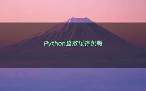 Python整数缓存机制