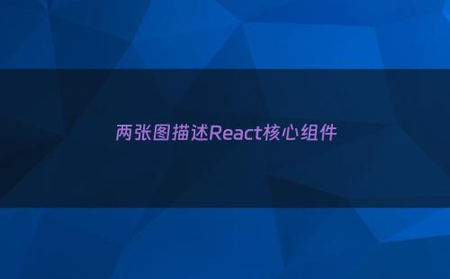 两张图描述React核心组件