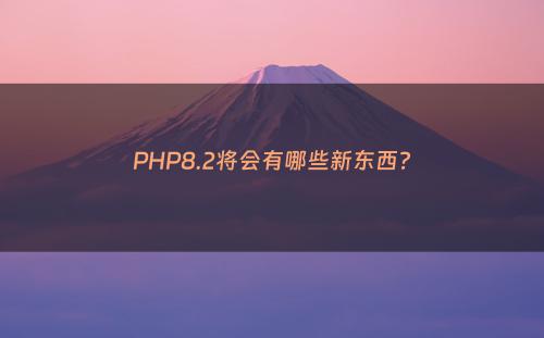 PHP8.2将会有哪些新东西?