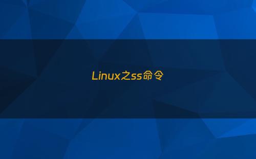 Linux之ss命令