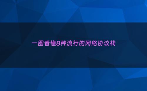 一图看懂8种流行的网络协议栈