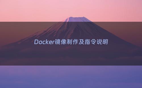 Docker镜像制作及指令说明