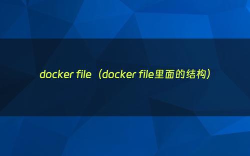 docker file（docker file里面的结构）